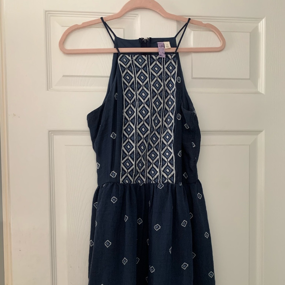 Francesca’s Patterned Halter Dress